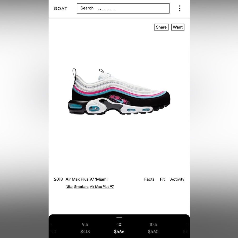 2018
Air Max Plus 97 'Miami'